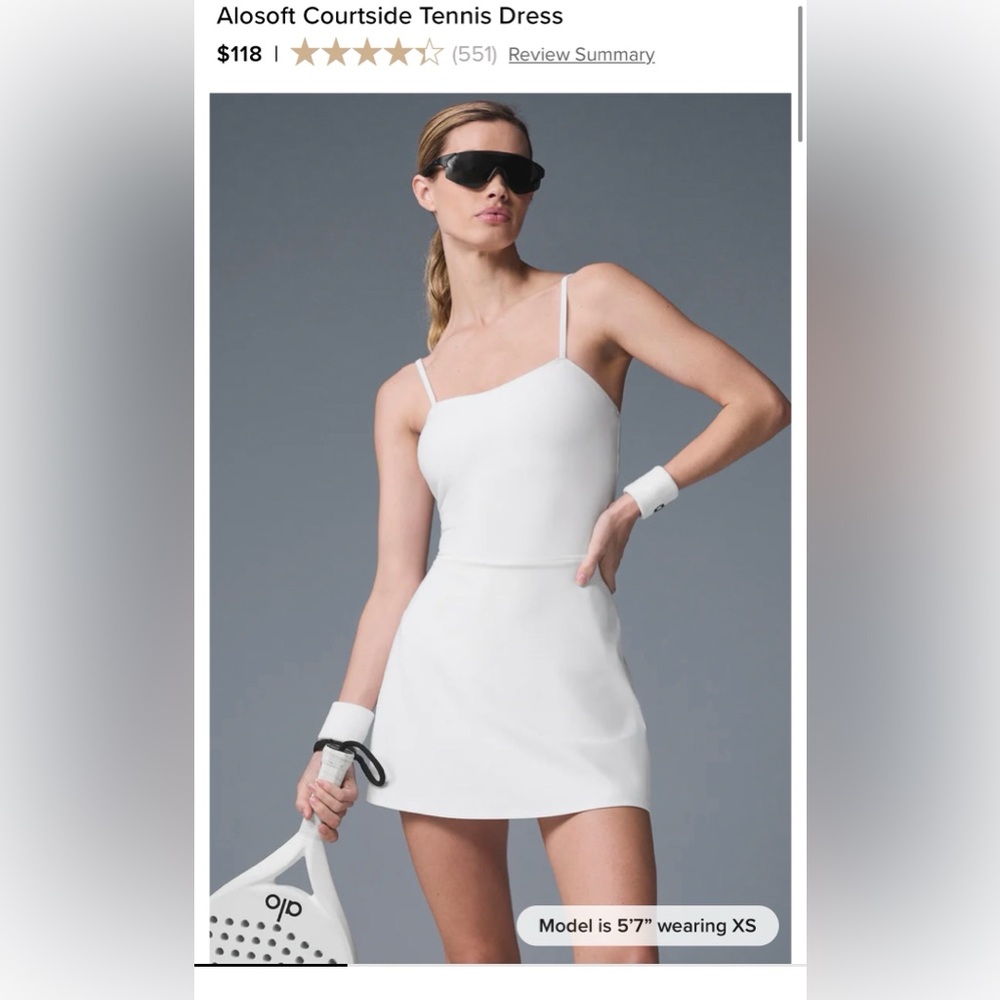 ALO Yoga Alosoft Courtside Tennis Dress